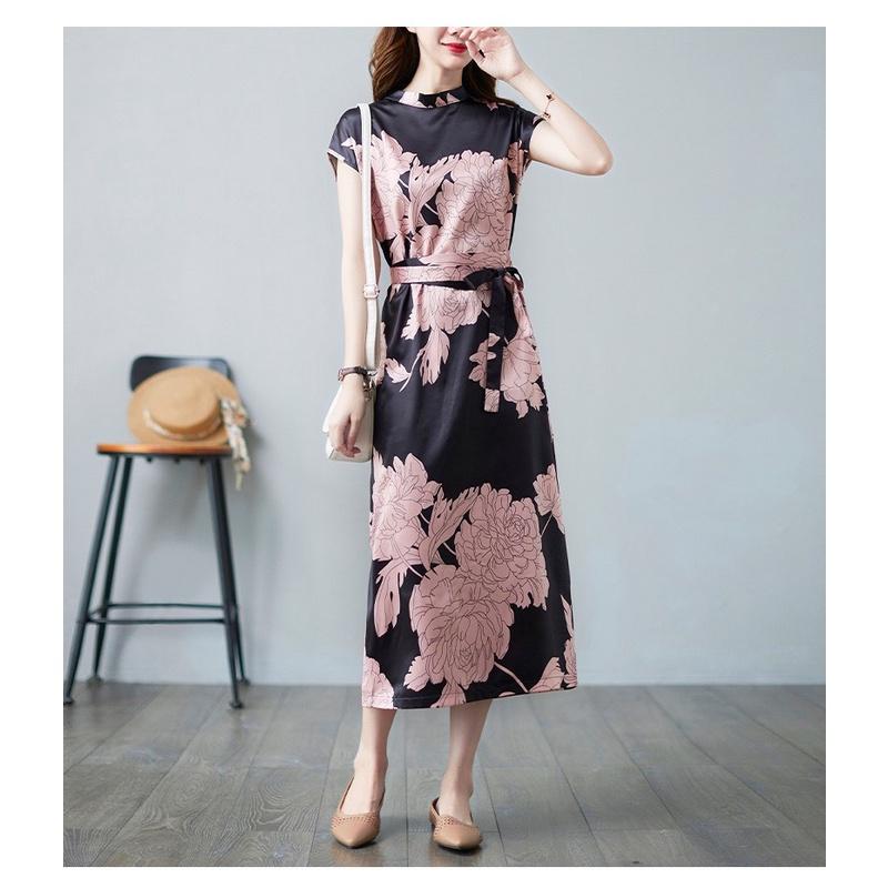 ĐẦM SUÔNG LỤA HỌA TIẾT CAO CẤP