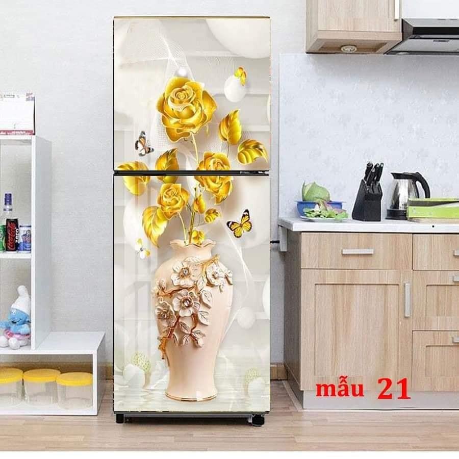 MIẾNG DÁN TỦ LẠNH MẪU MAI VÀNG_TẾT SUM VẦY