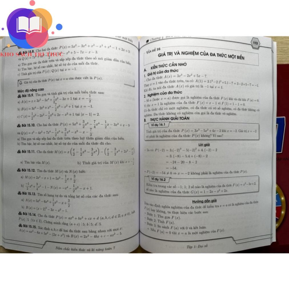 Sách - Nắm chắc kiến thức và kĩ năng Toán 7 ( Đại số + Hình học, xác suất thống kê)