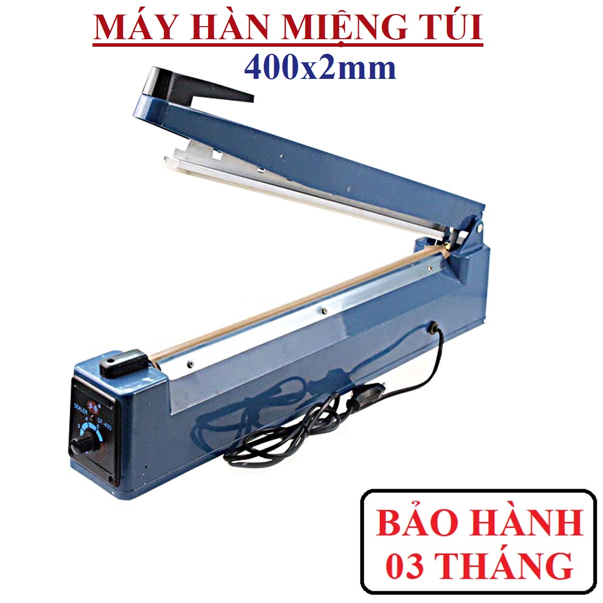 Máy hàn miệng túi dập tay size 40cm + thanh dây hàn nhiệt (PFS - 400)