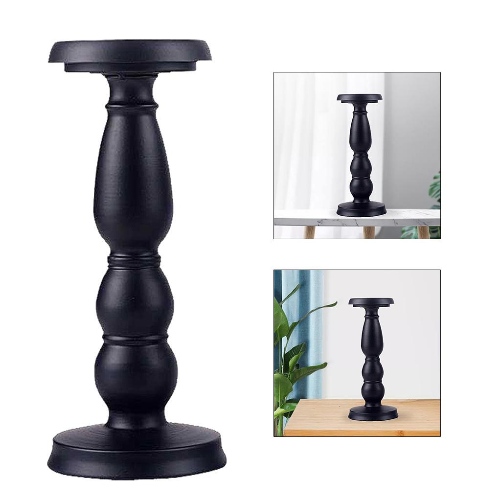 Black  Iron Candlestick Pillar Candle Holder for L