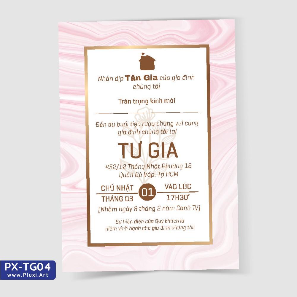 Thiệp Tân Gia Pluxi in theo yêu cầu