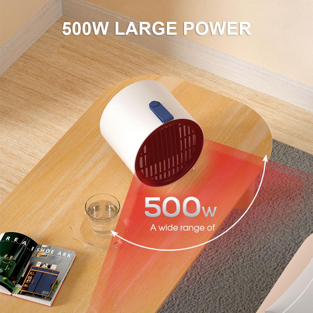 Máy Sưởi Không Gian Di Động Hiệu Quả 500W Bằng Gốm Ptc