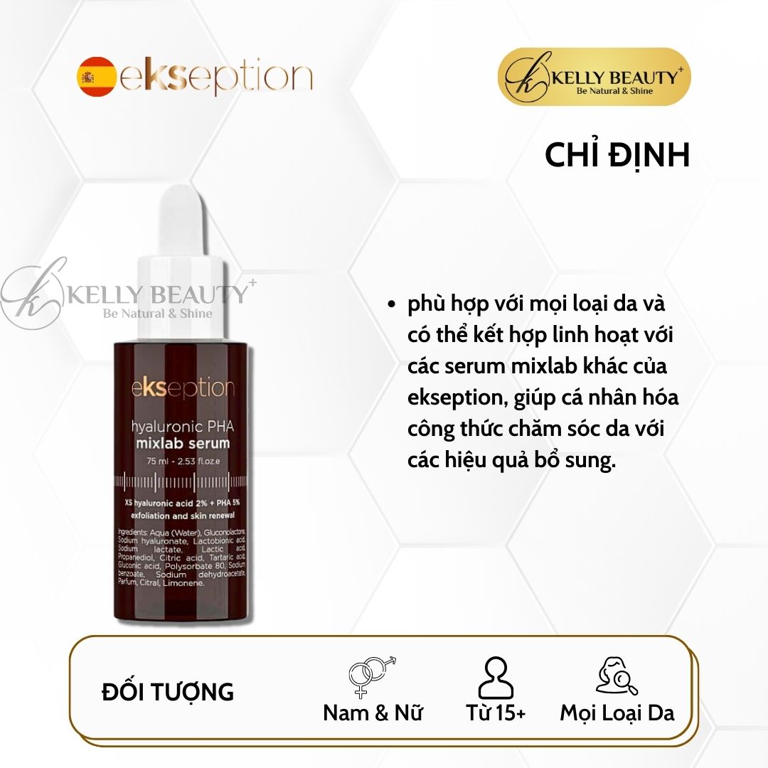 Tinh Chất Căng Mịn Da ekseption Hyaluronic PHA Serum | Kelly Beauty