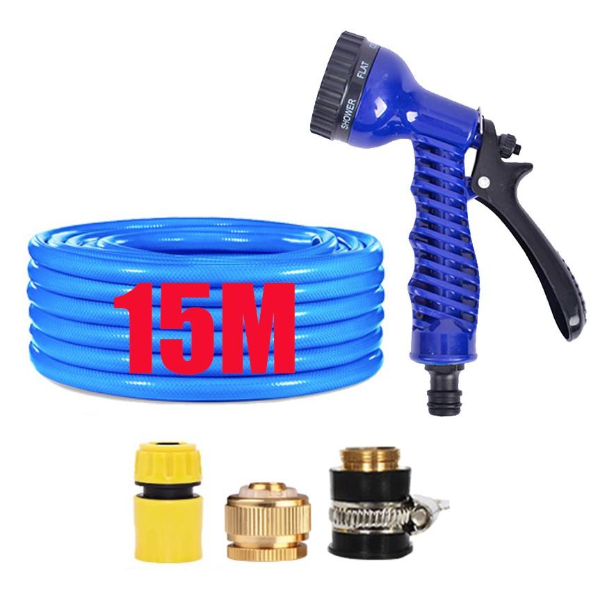 Bộ dây và vòi xịt tăng áp lực nước,rửa xe, tưới cây 15m 206843