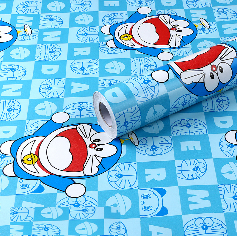 Combo 10 mét giấy dán tường, decal dán tường trang trí nhà cửa ĐÔ RÊ MON CHỮ SỐ khổ 45cm