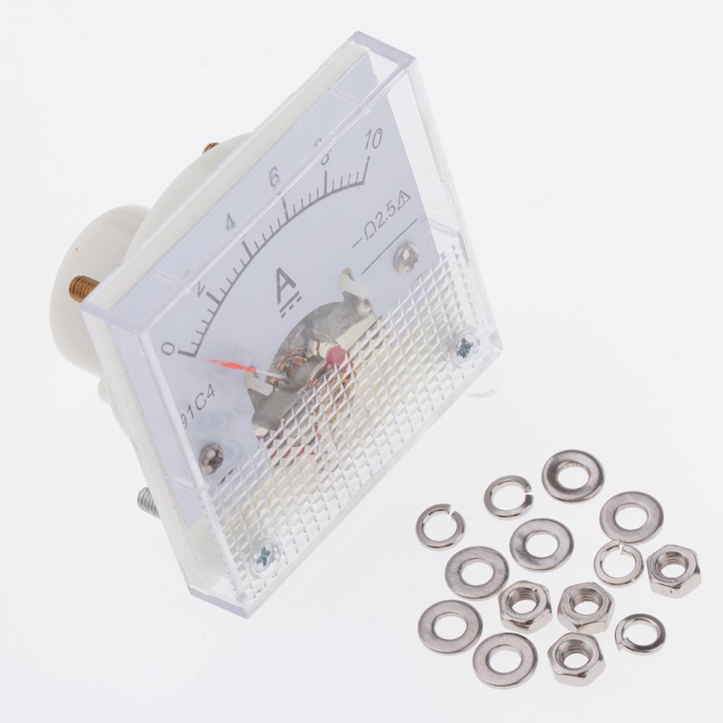 2X DC Ammeter Analog Panel Meter Amp Meter Current Gauge 2.5% 0-10A