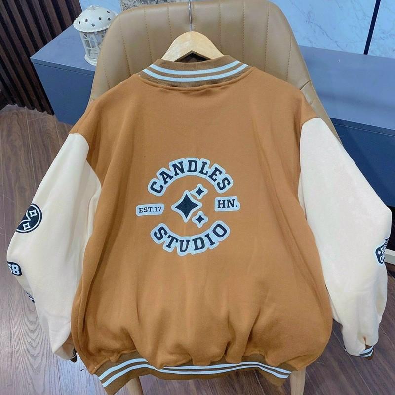 Áo Khoác Bomber Nỉ Bóng Chày In Hình Siêu Rõ Nam, Nữ Unisex GiGiHouse , Áo Cadigan Nỉ In Hình-AKNINGS