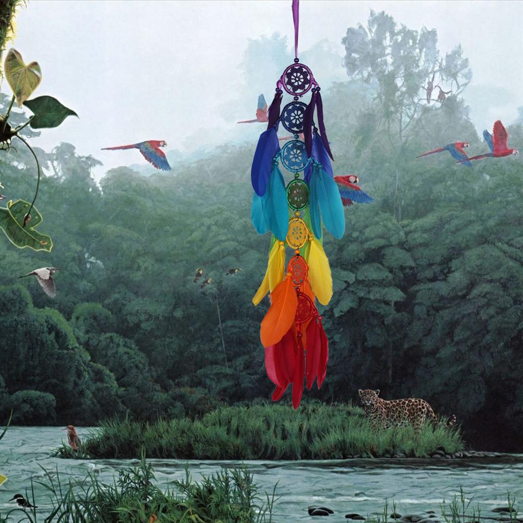 Nhiều Màu Sắc Bằng Dream Catcher Mặt Dây Chuyền Nghề Tặng Nhà Xe Trang Trí Tường