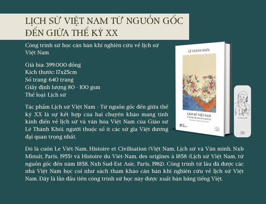 (Ấn bản đặc biệt kỷ niệm 20 năm Nhã Nam) LỊCH SỬ VIỆT NAM TỪ NGUỒN GỐC ĐẾN GIỮA THẾ KỶ XX - Lê Thành Khôi - Nhã Nam - NXB Thế Giới