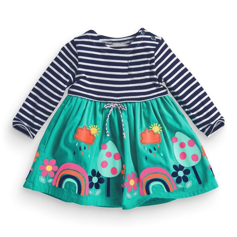 TA164 Váy cotton của bé gái LittleMaven S1118 size 2T - 7T