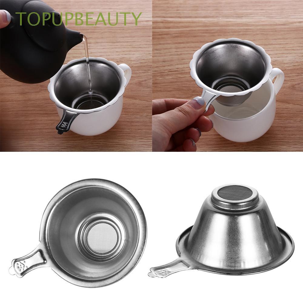 Sử dụng Đồ lọc trà bằng thép không gỉ có quai cầm tiện lợi kích thước 7.5x4mm