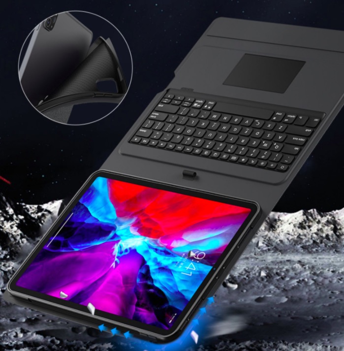 Bao da iPad Pro 11 inch 2020 kèm bàn phím bluetooth có bàn di chuột Magic Keyboard TouchPad chính hãng Wiwu