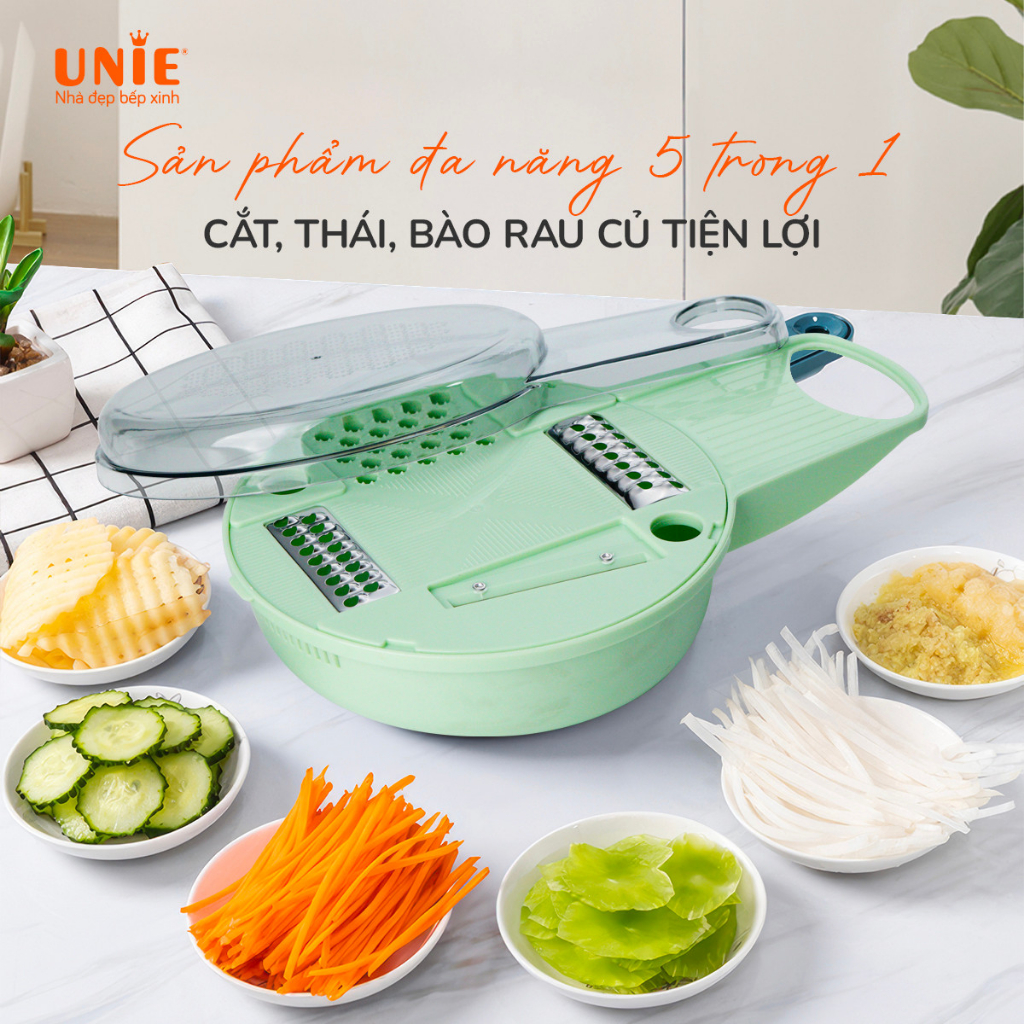 Bộ dụng cụ cắt thái rau củ đa năng Unie USM10,Cắt, thái, bào rau củ tiện lợi,Lưỡi dao thép cao cấp,dễ dàng vệ sinh - hàng chính hãng 