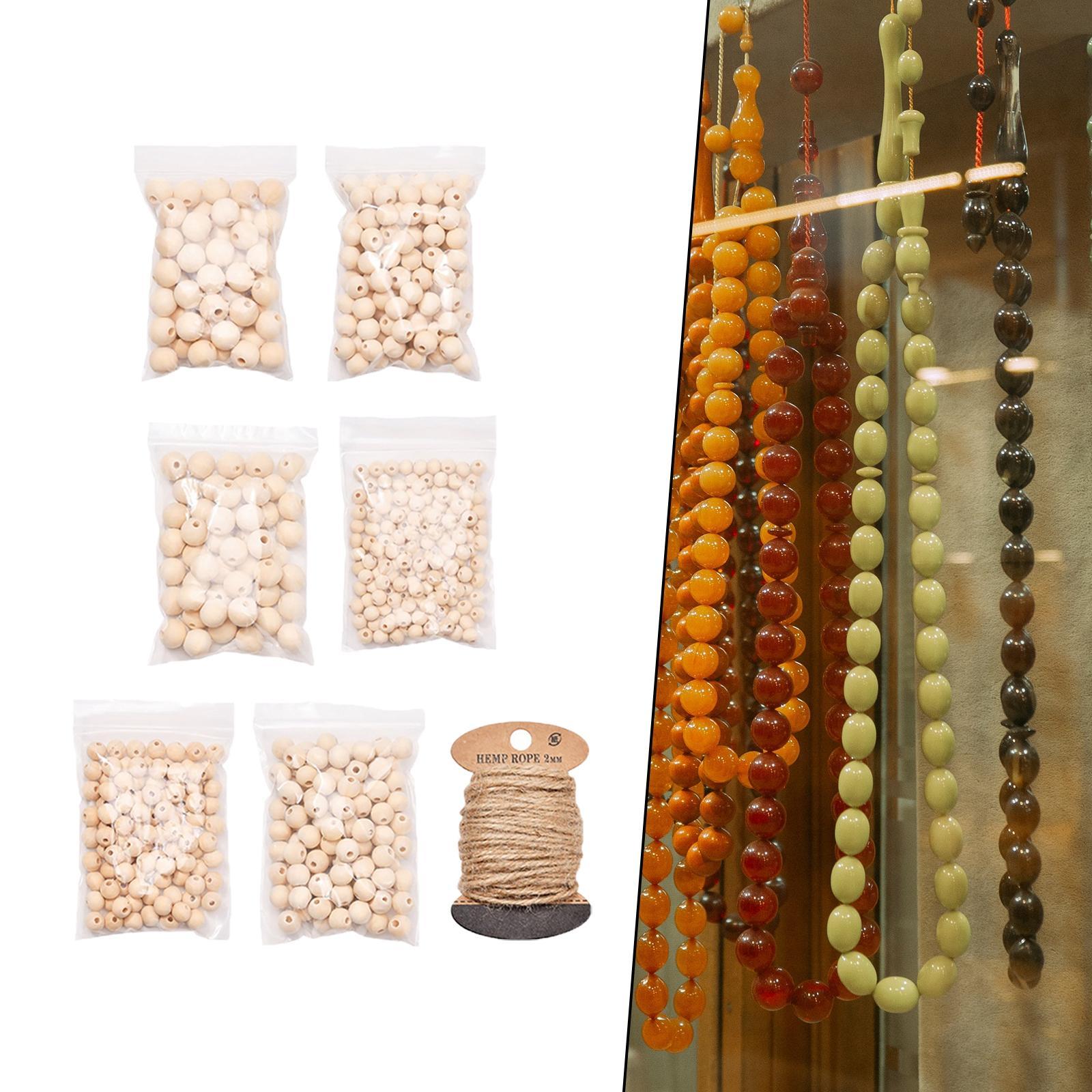 Wooden Beads Natural Wooden Beads Round Wood Beads Rustic Country Wood Beads Suitable for Crafts, DIY Jewelry Making, Home Decoration