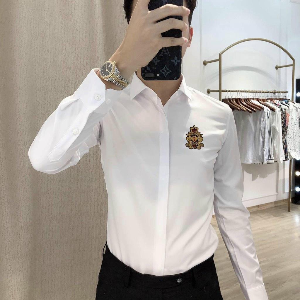 ÁO SƠ MI NAM THÊU LOGO CỰC ĐẸP PHONG CÁCH CHỮNG CHẠC SIÊU PHÁ CÁCH CỦA ĐAM MÊ SHOP