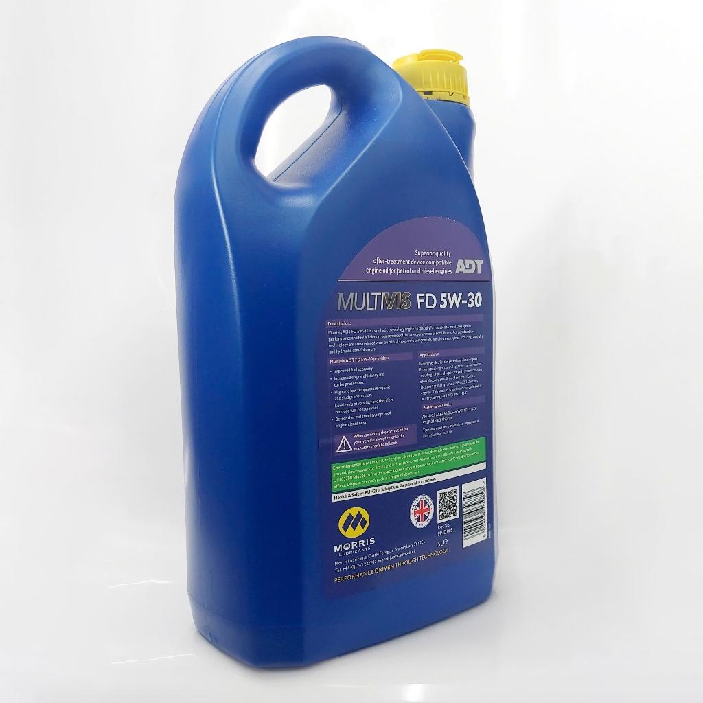 Dầu Nhớt Ô Tô Cao Cấp Cho Động Cơ Xăng - Morris Lubricants Multivis ADT FD 5W-30 / Can 5L