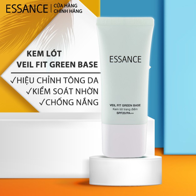 [HB Gift] Kem lót hiệu chỉnh sắc da kiểm soát dầu Essance Veil Fit Green Base SPF20 PA++ 30ml