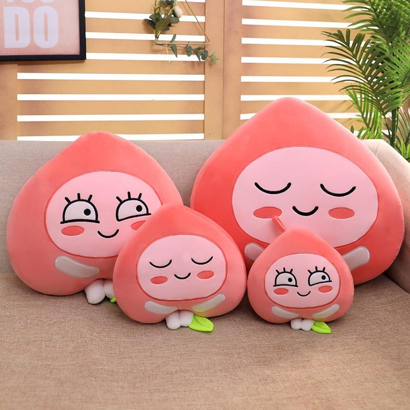 Gối Ôm Nhồi Bông Hình Trái Đào Mềm Mại Kute