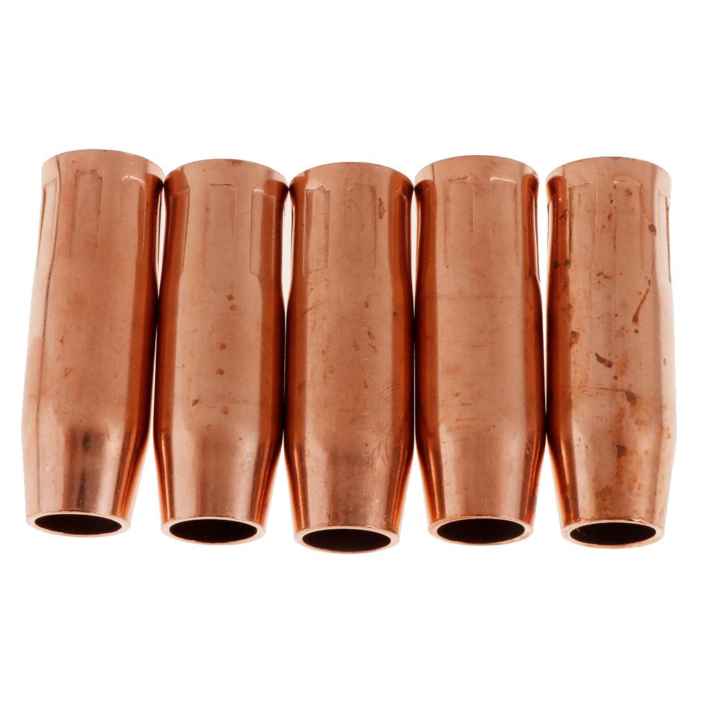 5 Piece 15AK MIG/MAG Welding Torch Contact Tip Gas Nozzle Copper 1.0