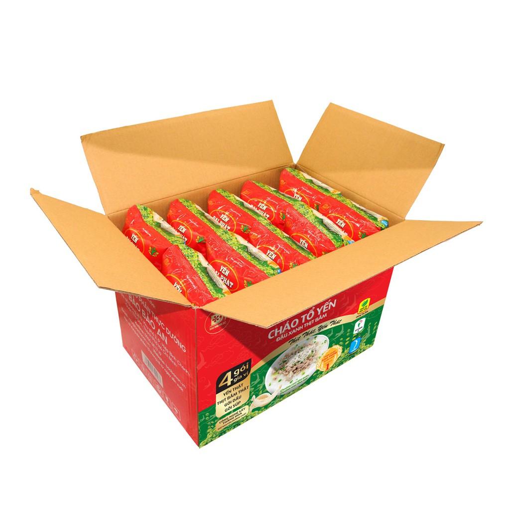 Cháo Tổ Yến Đậu Xanh Thịt Bằm - Yến Đại Phát 4 gói gia vị, ăn liền, tiện lợi, thơm ngon.
