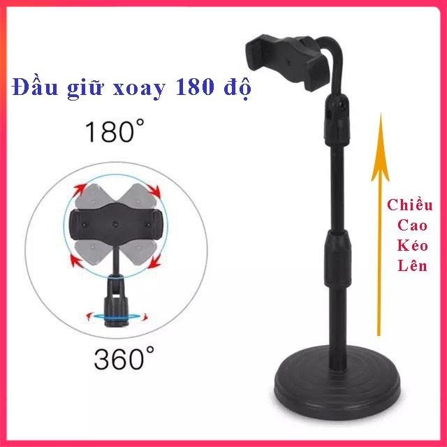 Giá đỡ điện thoại Livestream xem video, xoay 360 độ và tinh chỉnh độ cao - Mee store 247