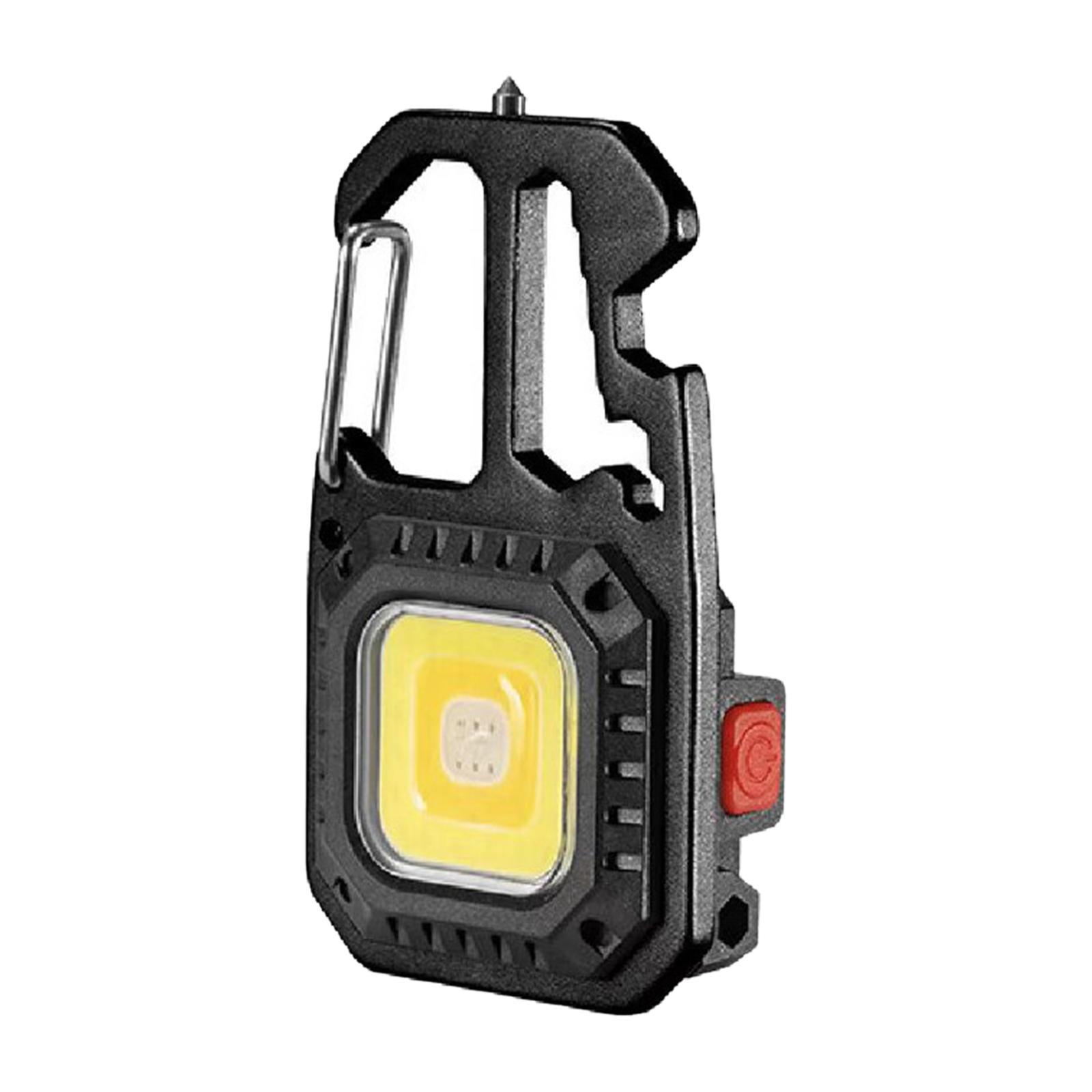 COB Keychain Flashlight Bottle Opener 3 Modes for Climbing Travel Fishing