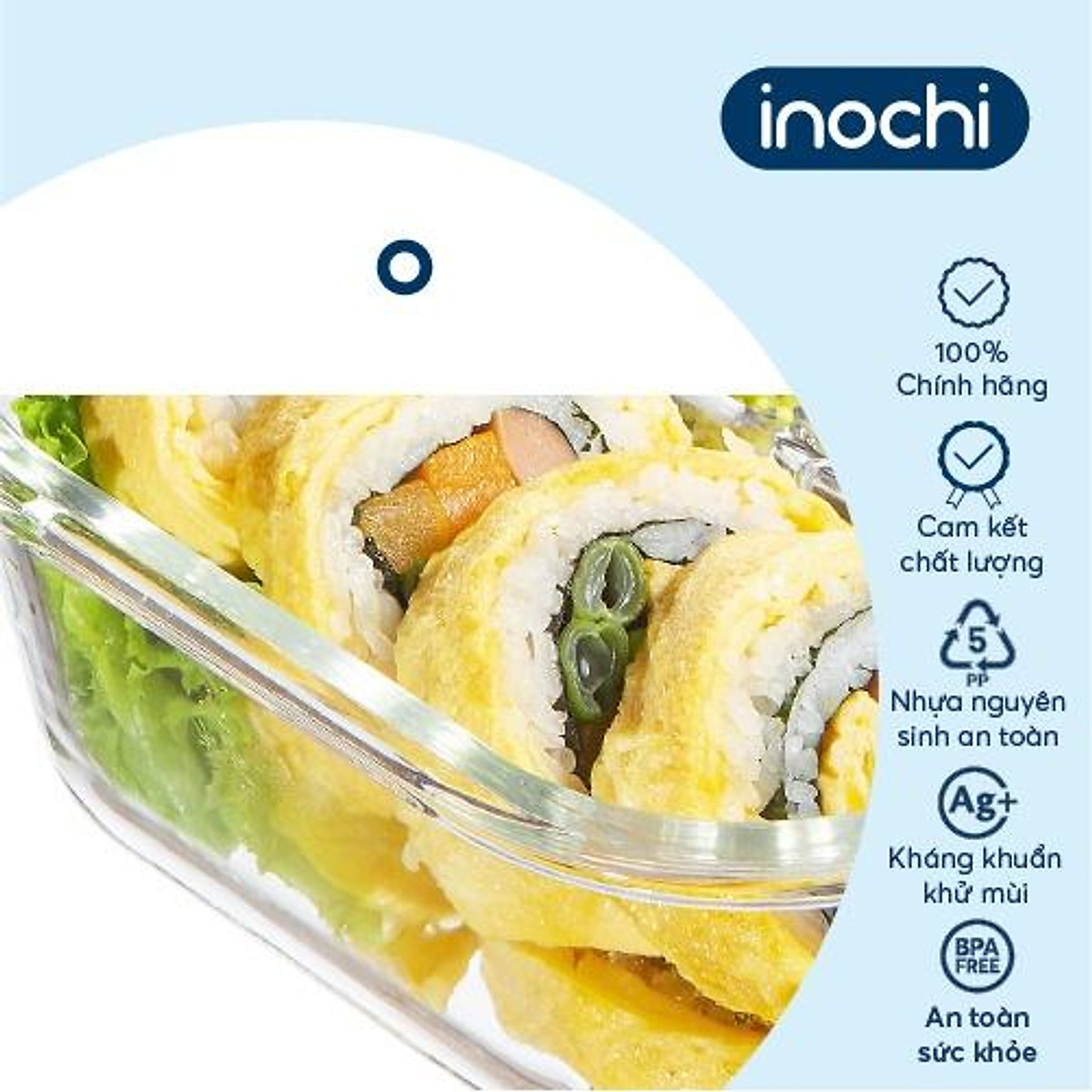 Hộp Cơm Thủy Tinh 2/3 ngăn, Hộp Thủy Tinh Đựng Thức Ăn NIKKO Tiêu Chuẩn Nhật Bản - Chính hãng inochi