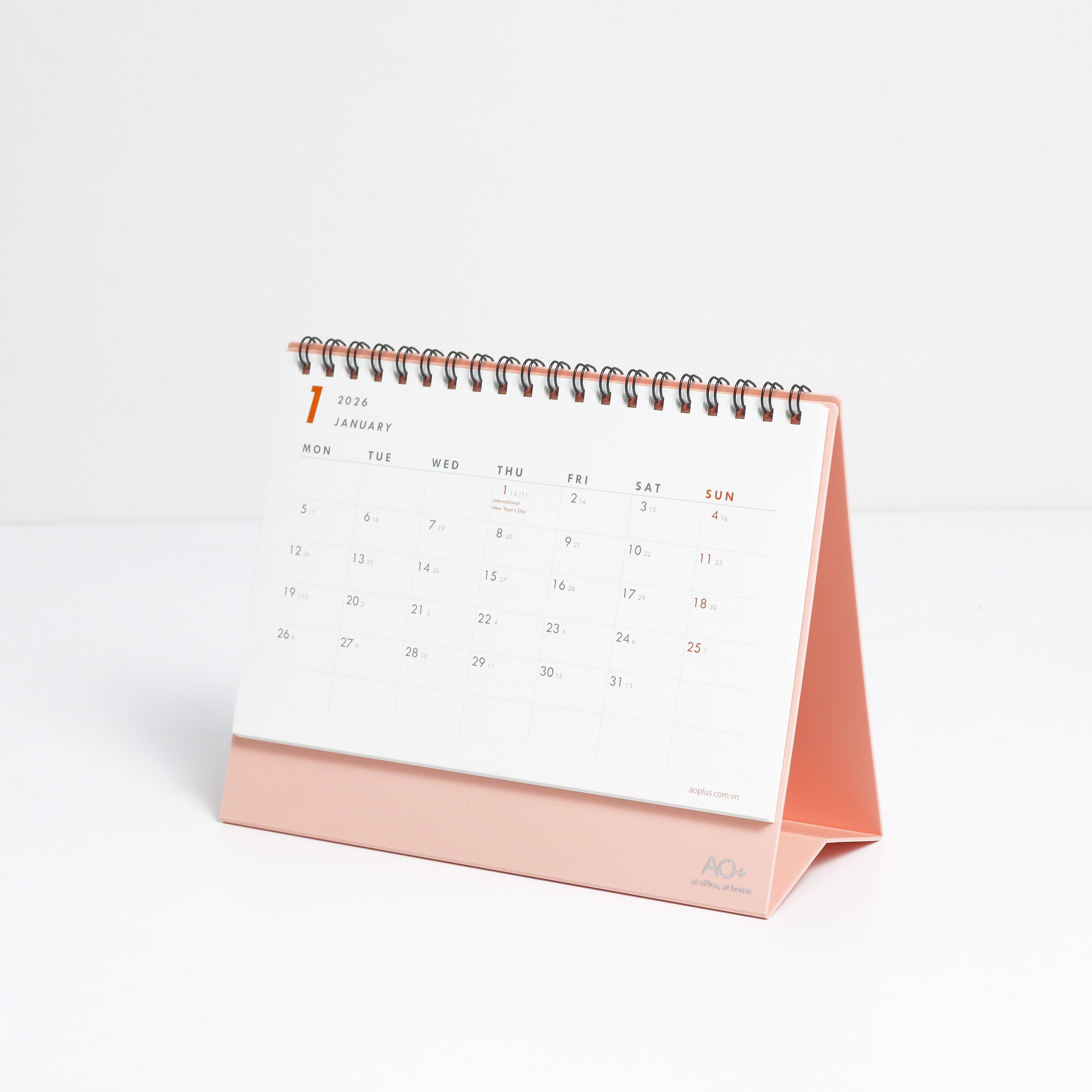 Lịch để bàn 2026 có ngày âm nhỏ gọn (Đế nhựa/ 6 màu) AA604