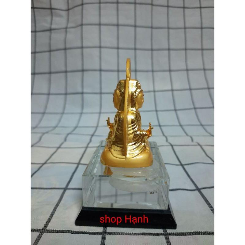 Tượng Phật Quan Âm 2 mặt nhỏ xi vàng