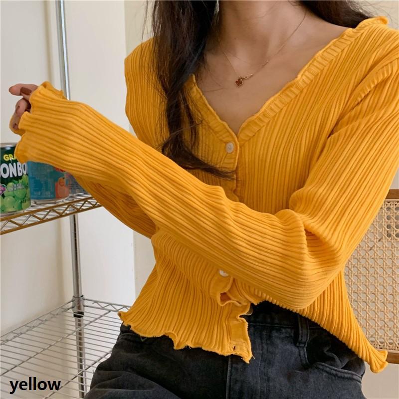 Áo cardigan dệt kim mỏng ôm dáng chống nắng thời trang cho nữ