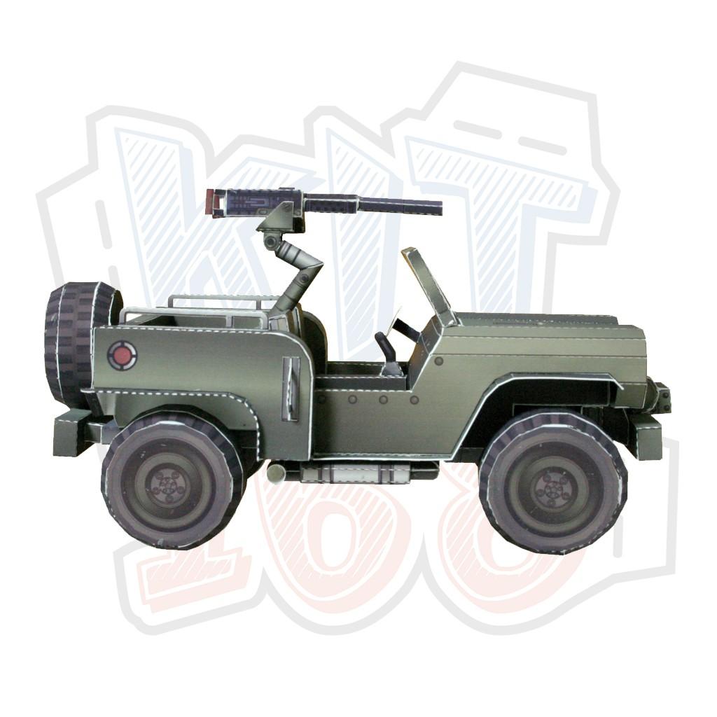 Mô hình giấy Xe ô tô quân sự Eucadian 4x4 - Warhawk