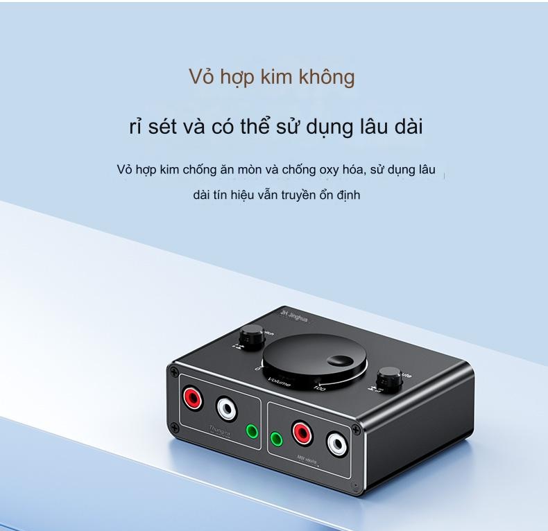 ROGTZ Bộ Chia Âm Thanh 2 Chiều, Từ 1 Thiết Bị Ra 2 Loa, Tai Nghe Hoặc Từ 2 Thiết Bị Ra 1 Loa/ Tai Nghe JH-Q280 - Hàng Nhập Khẩu