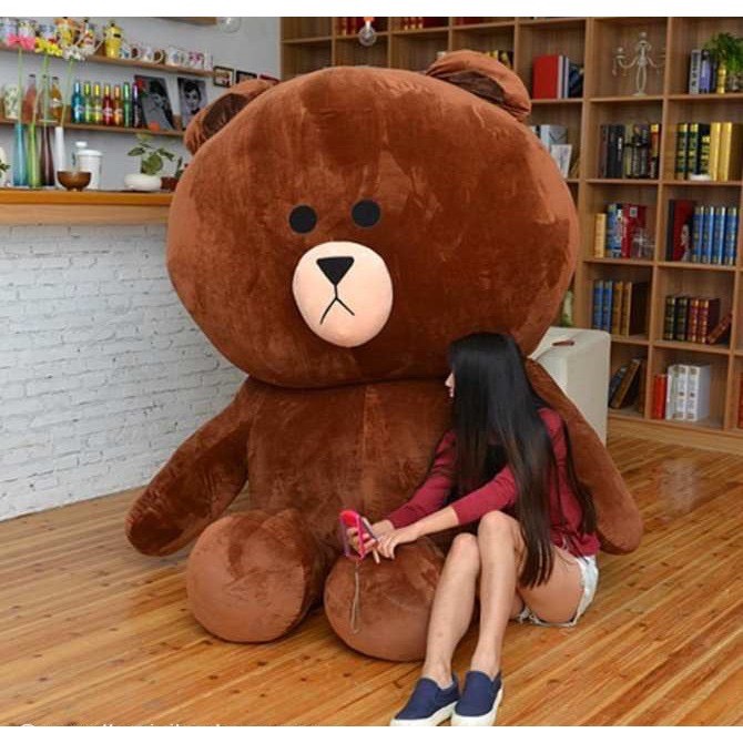 Gối Ôm Hình Thú Cho Bé Size 120cm - GẤU BROW