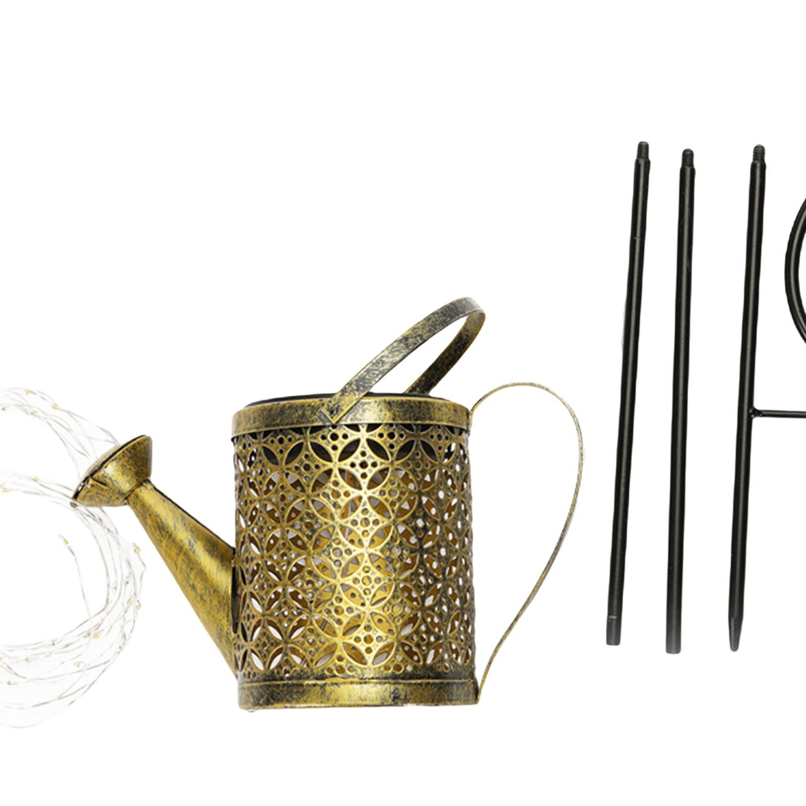 Outdoor Solar Watering Can with Lights for Patio Decoration