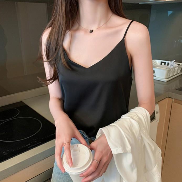 Áo 2 Dây nữ MADELA Lụa Hàn cao cấp, phong cách Vintage dễ mix đồ, áo có nhiều màu và đủ size để lựa chọn