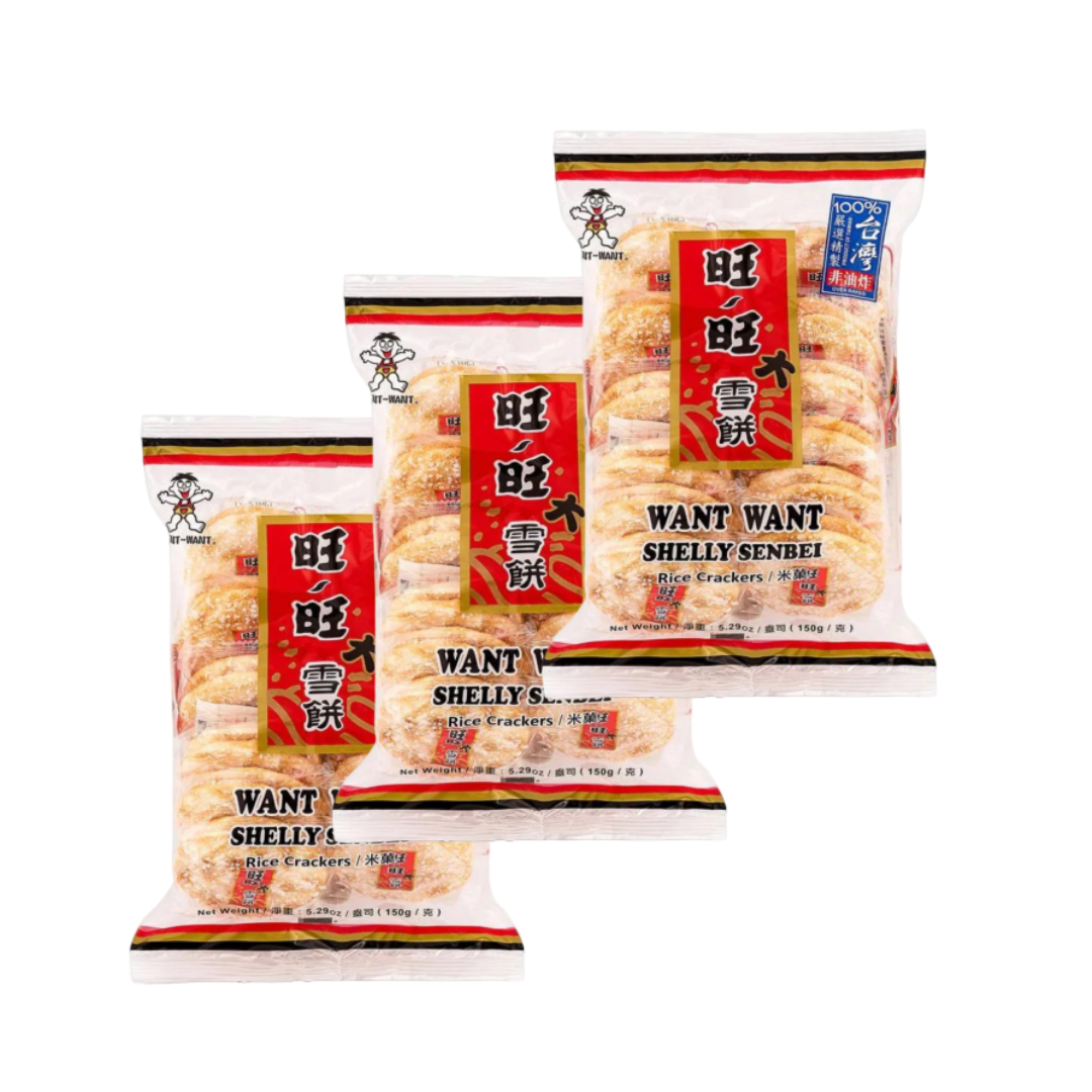 Combo 3 Bánh gạo WANT WANT Shelly Senbei Rice Crackers 150g