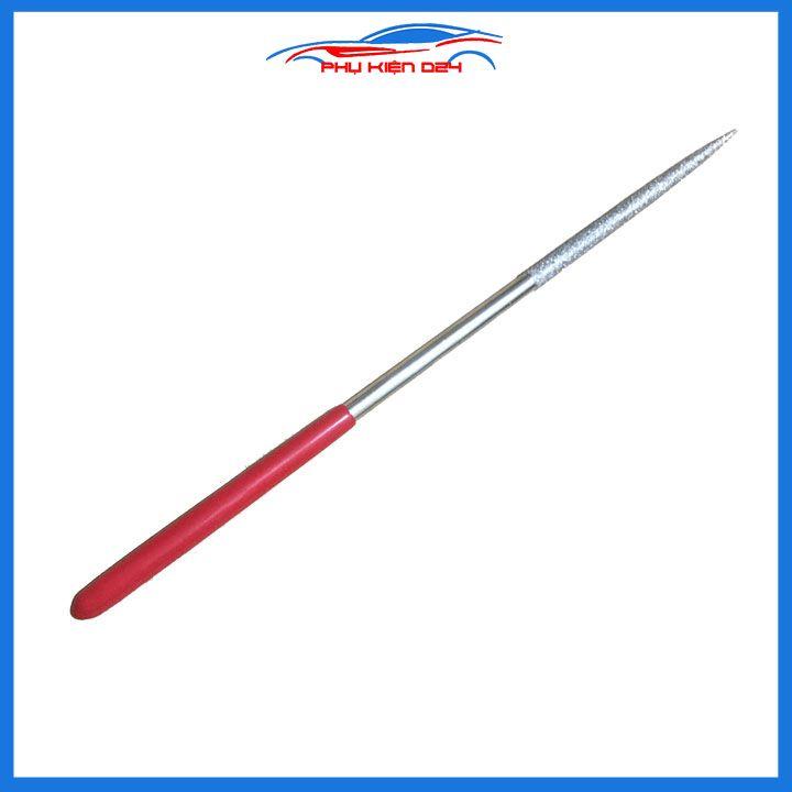 Bộ 10 đầu mài kim cương dũa kim loại 180x5mm mũi tùy chọn tam giác, dẹt, lòng mo, tròn