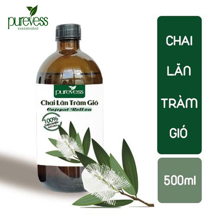 Tinh dầu Tràm Purevess, với thiết kế đầu lăn tiện lợi giúp giảm đau đầu và đuổi muỗi. 10ml