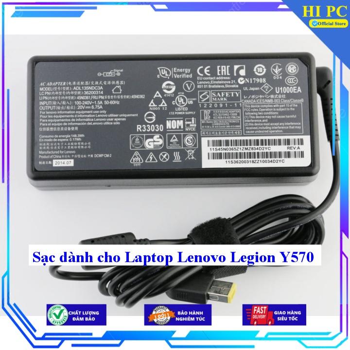 Sạc dành cho Laptop Lenovo Legion Y570 - Kèm Dây nguồn - Hàng Nhập Khẩu