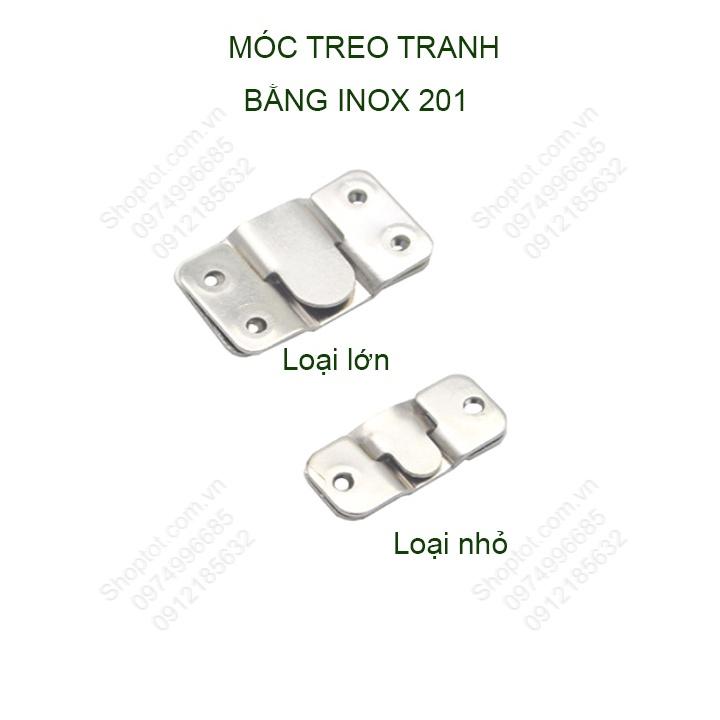 4 miếng móc treo tranh bằng inox 201, có loại lớn nhỏ tùy chọn