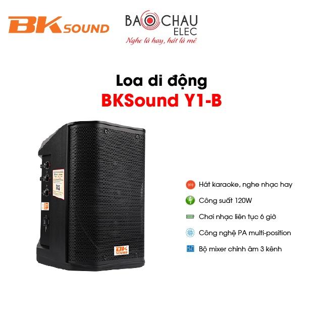 Loa Di Động BKsound Y1-B | Công Suất 120W - Hát Karaoke, Nghe Nhạc, Picnic - Pin 6 Giờ _ Hàng Chính hãng