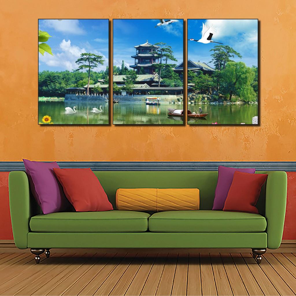Tranh trang trí phòng khách sang trọng