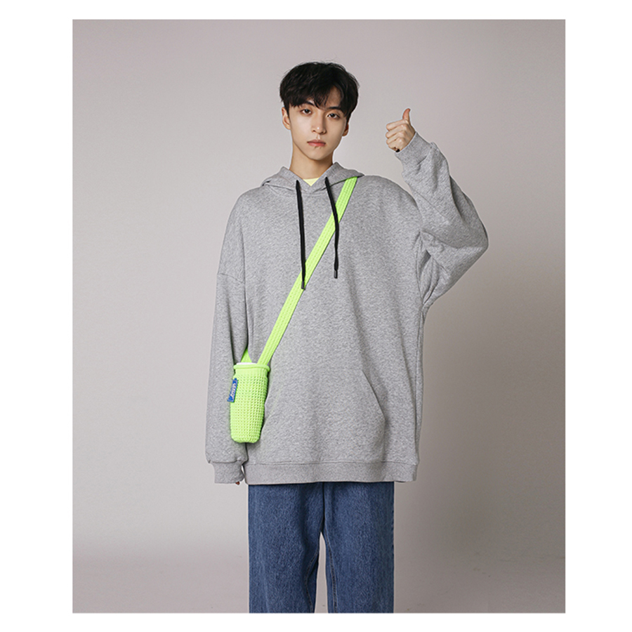 Áo mũ Hoodie Trơn Unisex MonsterX form rộng 5 màu nỉ bông cặp đôi nam nữ Oversize Ulzzang thu đông