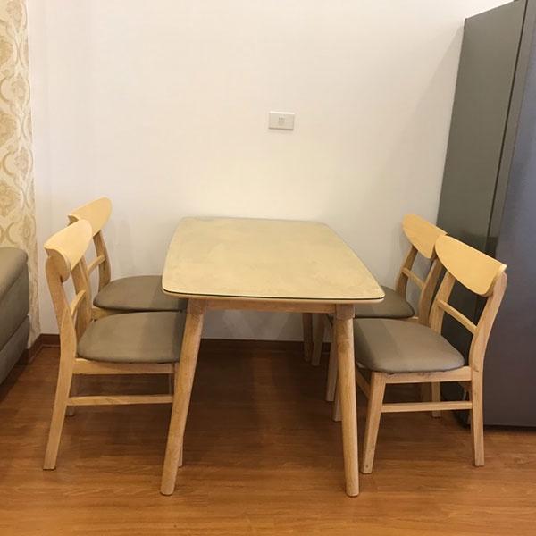 Bàn ăn mango 4 ghế gỗ xoan