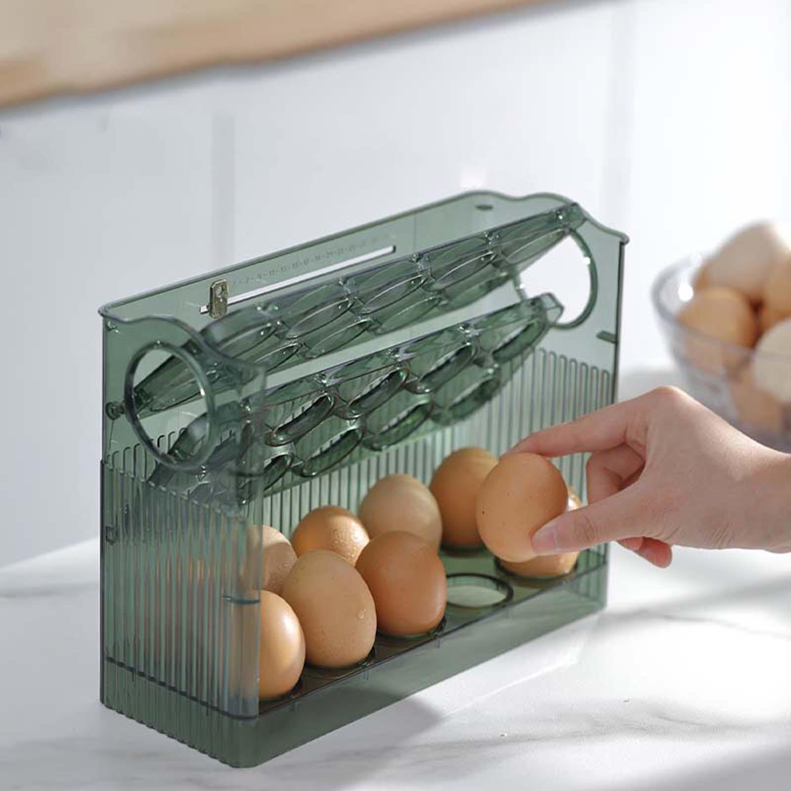 Egg Holder for Fridge,3 Layer  Fridge Egg Tray Container,Kitchen Countertop Fresh Egg Storage Container