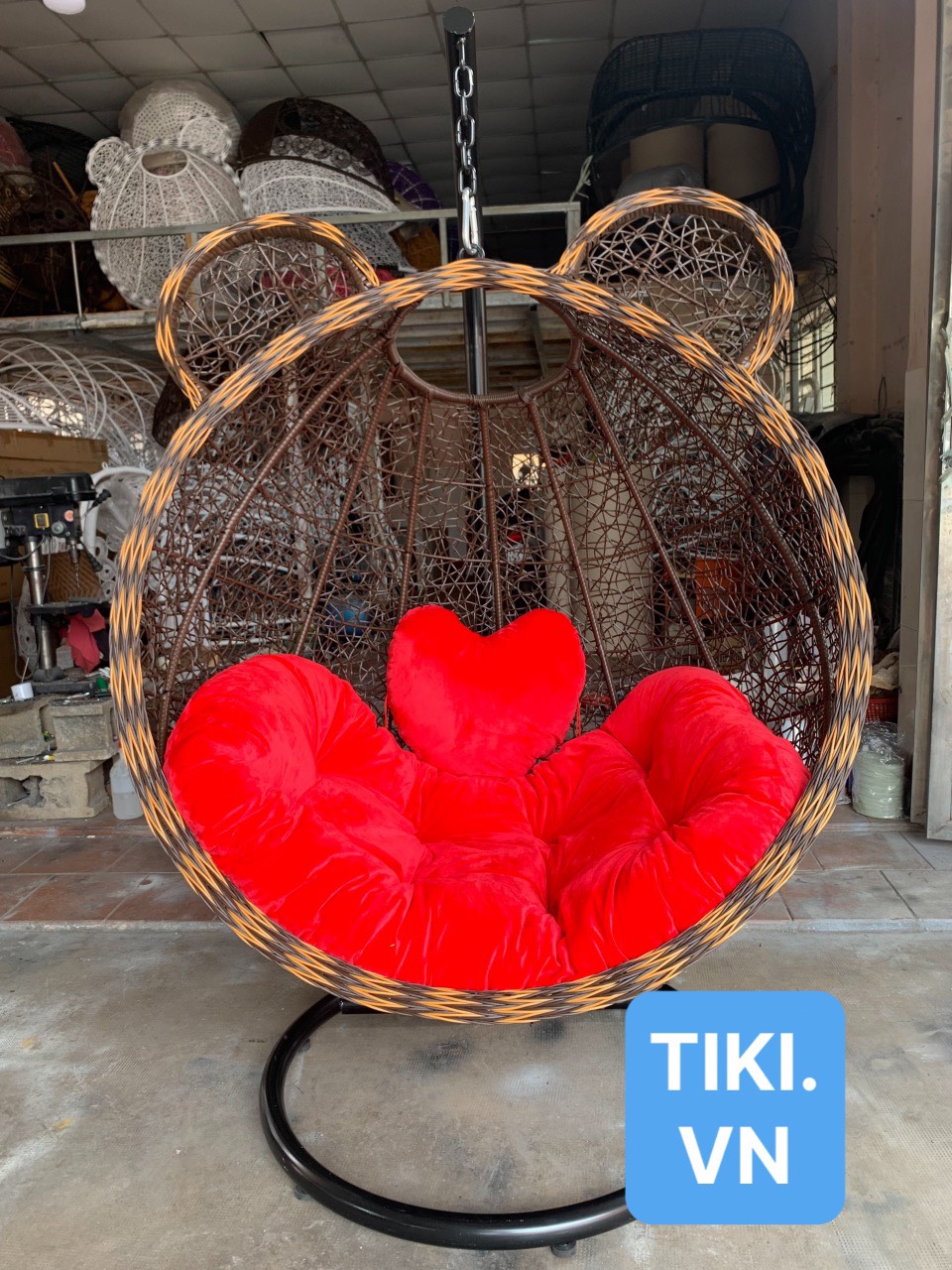 Xích đu Tai Gấu Juno Sofa kèm nệm nhiều màu