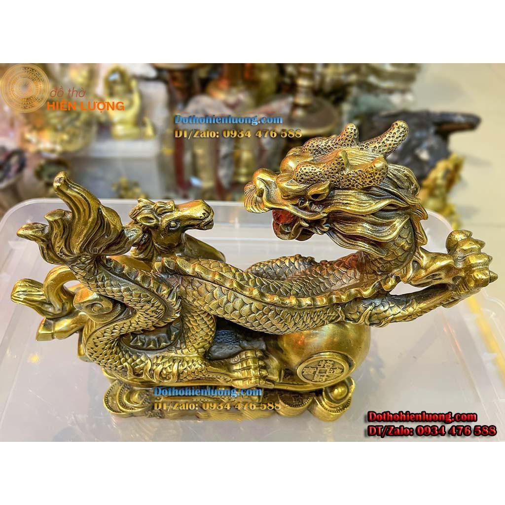 Bộ Đôi Linh Vật Rồng Phong Thủy - Ngựa Mã Đão Thành Công Bằng Đồng Đẹp
