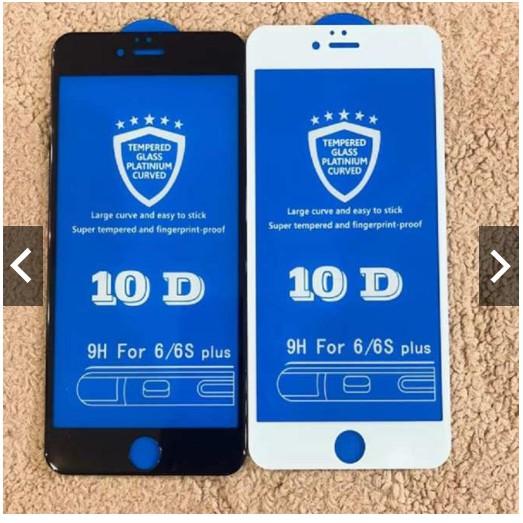 Kính Cường Lực 10D Full Màn Tràn Viền Cho 6/6s/6lus/6splus/7/7plus/8/8plus/X/SX/XR/XSMAX