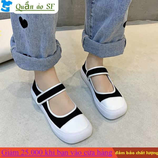Giày Nữ Đế Thấp Mũi Vuông Thời Trang Hàn Quốc